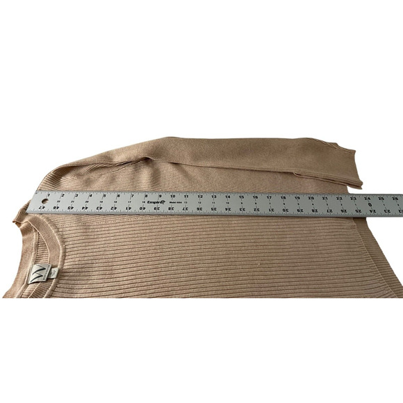 Worthington Women’s XL Pink Peach Sweater Ribbed Knit Long Sleeve Button Cuffs - Picture 6 of 11